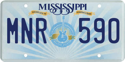 MS license plate MNR590