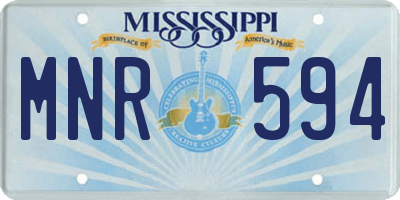 MS license plate MNR594