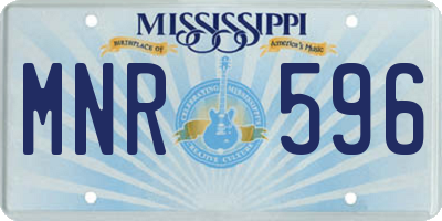 MS license plate MNR596