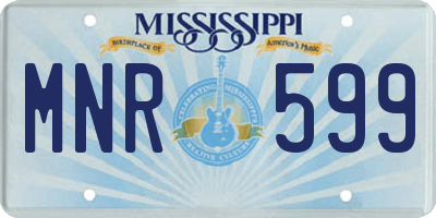 MS license plate MNR599