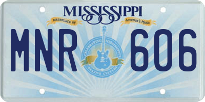 MS license plate MNR606