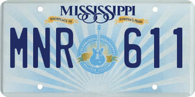 MS license plate MNR611