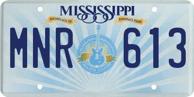 MS license plate MNR613