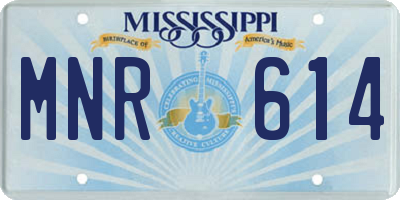 MS license plate MNR614