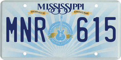 MS license plate MNR615