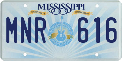 MS license plate MNR616