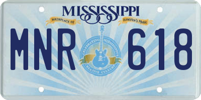 MS license plate MNR618