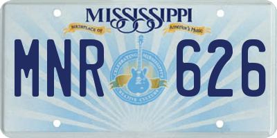 MS license plate MNR626