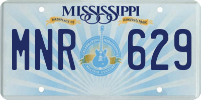 MS license plate MNR629