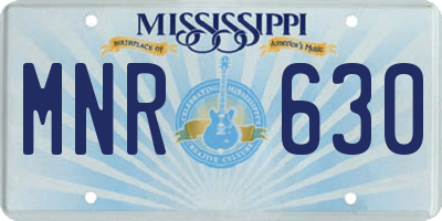 MS license plate MNR630