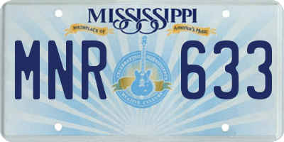 MS license plate MNR633