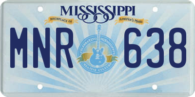 MS license plate MNR638