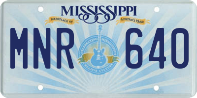 MS license plate MNR640