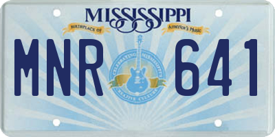 MS license plate MNR641