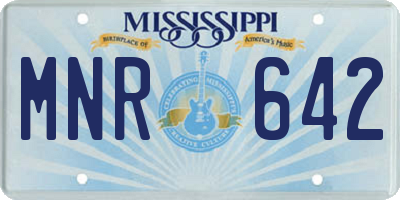 MS license plate MNR642