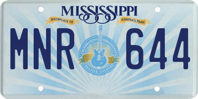 MS license plate MNR644