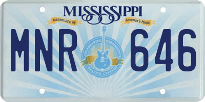 MS license plate MNR646