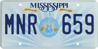 MS license plate MNR659