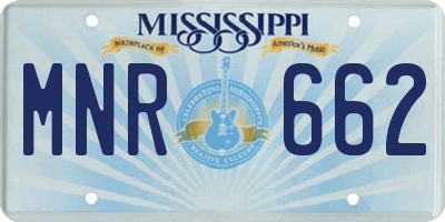 MS license plate MNR662