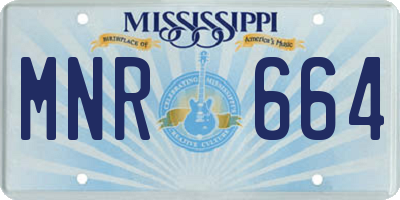 MS license plate MNR664