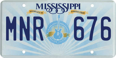 MS license plate MNR676