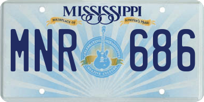 MS license plate MNR686