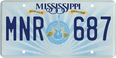 MS license plate MNR687