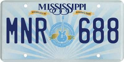 MS license plate MNR688