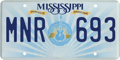 MS license plate MNR693
