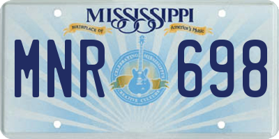 MS license plate MNR698