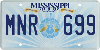 MS license plate MNR699