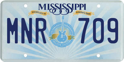 MS license plate MNR709