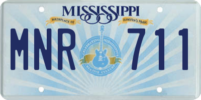 MS license plate MNR711