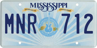 MS license plate MNR712