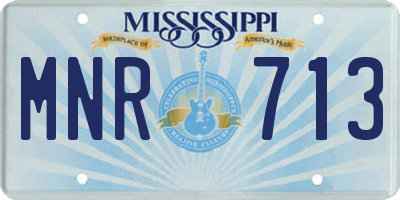 MS license plate MNR713