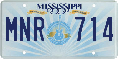 MS license plate MNR714