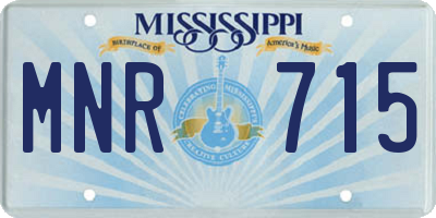 MS license plate MNR715