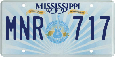 MS license plate MNR717