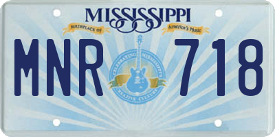 MS license plate MNR718