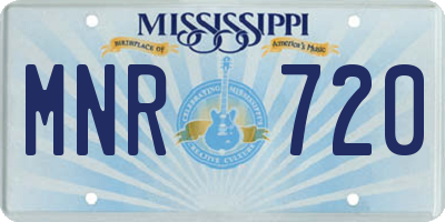 MS license plate MNR720