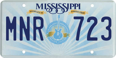 MS license plate MNR723