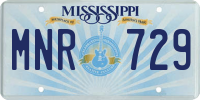 MS license plate MNR729