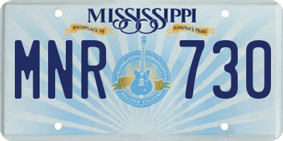 MS license plate MNR730