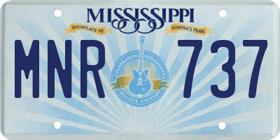 MS license plate MNR737