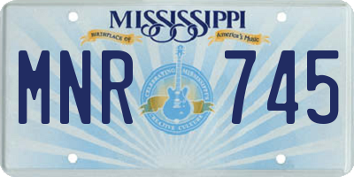 MS license plate MNR745