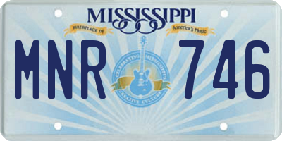 MS license plate MNR746