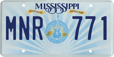 MS license plate MNR771
