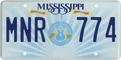 MS license plate MNR774