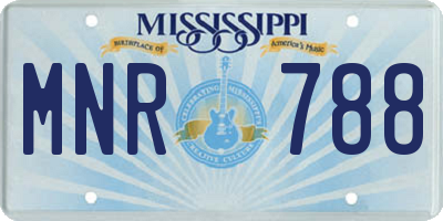 MS license plate MNR788