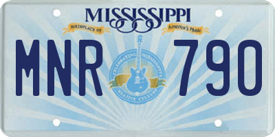 MS license plate MNR790